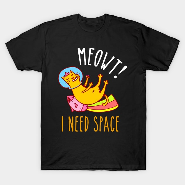 Little Cat Need Space T-Shirt by hothippo